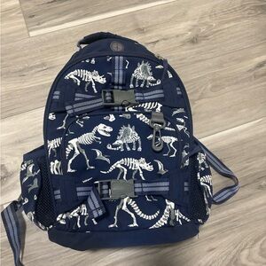 Dinosaur Print Kids Backpack - Blue